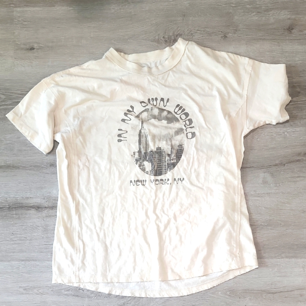 Aerie | White Graphic T-Shirt with New York Print